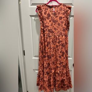 Coral Midi Sundress